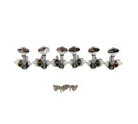 Akfldms Vintage Open Gear String Tuners Tuning Pegs Key for Acoustic Classical Guitar Accessories Silver