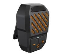 Akfldms Wearable Bluetooth Speaker Clip-on Speaker Wireless BT Microphone Speaker Lavalier Speaker for Sports Work Cycling Orange