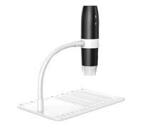 Akfldms WIFI HD Digital Microscope Dual Connection Biological Microscope forStamp Testing forCoin Testing Black