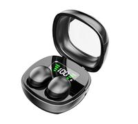 Akfldms Wireless Earbuds Headphones with Digital Display Mini Side Sleep Comfortable Bluetooth Earphones Black