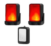 Akfldms Wireless Remote Control Sound Light Doorbell Elderly Service Call Button Motion Sensor Bell Ring for Deaf People White