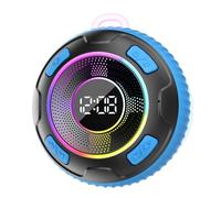 Akfldms Wireless Speaker S5 Bluetooth 10 Hours IPX7 Waterproof Enclosed Sound System Built-in Microphone Subwoofer for Shower Use Blue