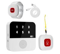 Akfldms Wireless WiFi SOS Alert System Call Button Bracelet Elderly Caregiver Pager for Seniors Patients