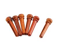 Akfldms Wood Bridge Pins 6pcs for Acoustic Guitars with Fixed String Nails, Suitable for 6 & 12 String Instruments, Enhanced Tone Stability