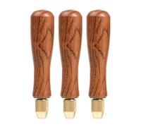 Akfldms Wooden Handles with Brass Collet Chuck for Small Files- 3pcs Wood File Handle Set for DIY Projects Accessory
