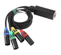 Akfldms XLR 4-Channel 3-Pin Cable XLR Male and Female Cable Stage Audio RJ45 Cable (NE8F-S4M)