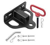 Akfldms Zero Turn Lawn Mower Hitch with 1-1/4 Inch Receiver, Heavy Duty 6mm Bolt Trailer Hitch Mounting Plate Chain Slot