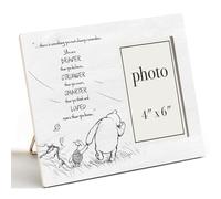 AKFVNSFK Inspirational Pooh Bear Quotes Picture Frame, Positive Encouraging Gifts for Women Men Friends Sisters, You're Braver Than You Believe Photo Frame for 4 x 6 Inch Photo