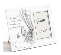 AKFVNSFK Pooh Bear Quote Picture Frame, Classic Pooh Bear Going Away Gifts for Friends Sisters Besties, Saying Goodbye So Hard Photo Frame for 4 x 6 Inch Photo