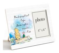 AKFVNSFK Winnie the Pooh Quote Picture Frame, Pooh Nursery Gifts for Kids Grandkids, How Do You Spell Love Photo Frame for 4 x 6 Inch Photo