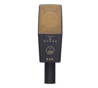 AKG C414 XLII Reference Multipattern Condenser Microphone, Highly Versatile, For Live sound and Studio installations - Black & Gold