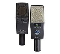 AKG C414 XLS Large Diaphragm Condenser Microphone, Stereo Matched Pair, legendary sound quality, 9 selectable polar patterns, highly versatile - Black (Stereo Matched 2 Pack)