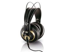 AKG K240 Studio Professional Semi-Open, Over-Ear Headphones, High Performance design, 3.5mm and 1/4" adapters, self adjusting headband - Black and Gold