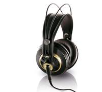 AKG K240 Studio Professional Semi-Open, Over-Ear Headphones, High Performance design, 3.5mm and 1/4" adapters, self adjusting headband - Black and Go