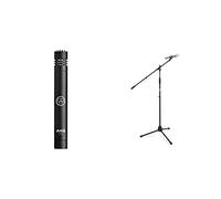 AKG P170 High-Performance Instrumental Condenser Microphone & Tiger MCA68-BK Microphone Boom Stand, Mic Stand with Free Mic Clip - Black