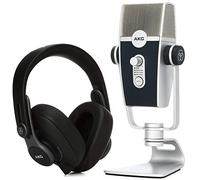 AKG Pro Audio Podcaster Essentials Kit for Streamers, Vloggers, and Gamers - Includes Lyra USB-C Microphone, K371 Headphones, and Ableton Lite Software