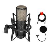 AKG Project Studio P220 Large Diaphragm Condenser Microphone With Pop Filter and XLR To XLR Cable
