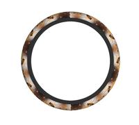AKGFFDS A honey bee collecting nectar Printing Steering Wheel Cover for Women and Men Durable, Non-Slip, Elastic, Easy to Install, for Sedans, SUVs, ATVs, Trucks