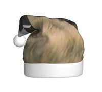 AKGFFDS African Elephants in the Grasslands Printing Christmas Hat for Adult material is soft and lightweight