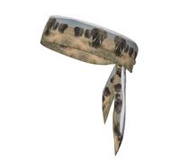 AKGFFDS African Elephants in the Grasslands Printing Sports Head Tie Headband for Men and Women, Soft & Breathable Moisture Wicking Athletic
