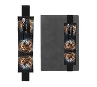 AKGFFDS Black Rugby on Fire Printing PVC Leather Pencil case Bookmark 2-in-1 Anti Slip Storage Essential for Travel Accounts