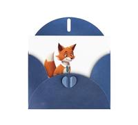 AKGFFDS Blue Holiday greeting check blank card and pearl beautiful blank note block Clever Fox Printing