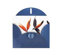 AKGFFDS Blue Holiday greeting check blank card and pearl beautiful blank note block Colorful bird of paradise Printing