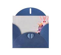 AKGFFDS Blue Holiday greeting check blank card and pearl beautiful blank note block Four-sided laser Printing