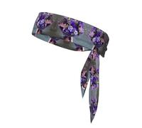AKGFFDS Bright purple bouquet Printing Sports Head Tie Headband for Men and Women, Soft & Breathable Moisture Wicking Athletic
