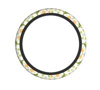 AKGFFDS cartoon dinosaur Printing Steering Wheel Cover for Women and Men Durable, Non-Slip, Elastic, Easy to Install, for Sedans, SUVs, ATVs, Trucks