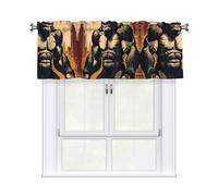 AKGFFDS Cartoon King Kong Printing Curtain Valance 54x18in for Kitchen, Bathroom, Laundry Room, and Studio Decor