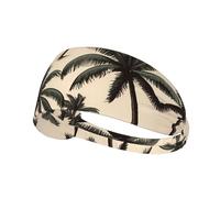 AKGFFDS Coconut Grove Printing Elastic Exercise Headband Sports Head Tie for Men and Women, Soft, Quick-Dry