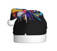 AKGFFDS Colour clash Printing Christmas Hat for Adult material is soft and lightweight