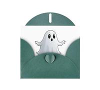 AKGFFDS Dark Green Holiday greeting check blank card and pearl beautiful blank note block A clever and weird elf Printing