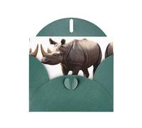 AKGFFDS Dark Green Holiday greeting check blank card and pearl beautiful blank note block Cool unicorn Printing