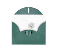 AKGFFDS Dark Green Holiday greeting check blank card and pearl beautiful blank note block Dandelion's Hope Printing