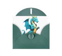 AKGFFDS Dark Green Holiday greeting check blank card and pearl beautiful blank note block Data Dragon Firewall Printing