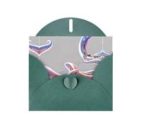 AKGFFDS Dark Green Holiday greeting check blank card and pearl beautiful blank note block Devil's tentacles Printing