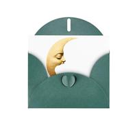 AKGFFDS Dark Green Holiday greeting check blank card and pearl beautiful blank note block Doll curvaceous moon Printing