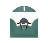 AKGFFDS Dark Green Holiday greeting check blank card and pearl beautiful blank note block Double ponytail hat Printing