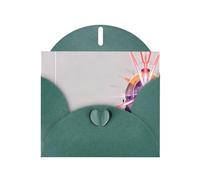 AKGFFDS Dark Green Holiday greeting check blank card and pearl beautiful blank note block Four-sided laser Printing