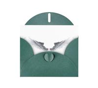 AKGFFDS Dark Green Holiday greeting check blank card and pearl beautiful blank note block Invisible wings Printing
