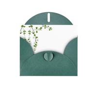 AKGFFDS Dark Green Holiday greeting check blank card and pearl beautiful blank note block Jasmine hanging basket Printing