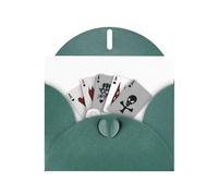 AKGFFDS Dark Green Holiday greeting check blank card and pearl beautiful blank note block Skeleton Poker Cards Printing