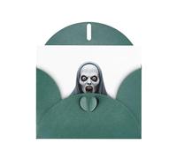 AKGFFDS Dark Green Holiday greeting check blank card and pearl beautiful blank note block The devil under the cloak Printing