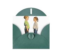 AKGFFDS Dark Green Holiday greeting check blank card and pearl beautiful blank note block Turn around and meet you Printing