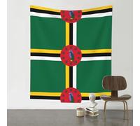 AKGFFDS Decoration Tapestry 60x51in Flag of the Commonwealth of Dominica Printing Soft, Durable, Skin Friendly, Lightweight Wall Hanging for Indoor & Outdoor Use
