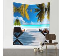 AKGFFDS Decoration Tapestry 60x51in Maldives Holidays Printing Soft, Durable, Skin Friendly, Lightweight Wall Hanging for Indoor & Outdoor Use