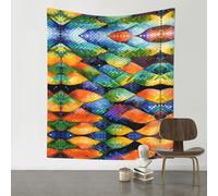 AKGFFDS Decoration Tapestry 60x51in Rainbow Fish Scale Printing Soft, Durable, Skin Friendly, Lightweight Wall Hanging for Indoor & Outdoor Use