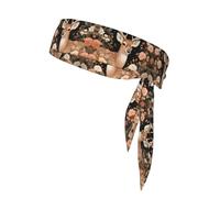 AKGFFDS Deer in the flowers Printing Sports Head Tie Headband for Men and Women, Soft & Breathable Moisture Wicking Athletic